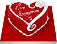  Ankara Siteler Glpnar iekiler Seni seviyorum yazili kalp yas pasta